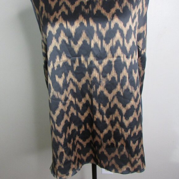 A.N.A. Sleeveless Blouse XL Animal Print Black Brown Gray - Picture 3 of 8